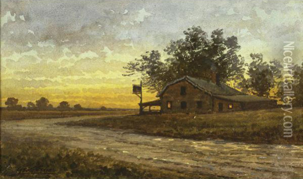 An Autumn Landscape Oil Painting - George Emerick Essig
