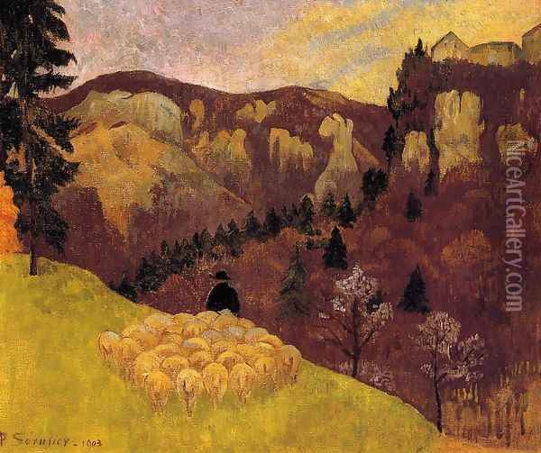 The Flock in the Black Forest Oil Painting - Paul Serusier