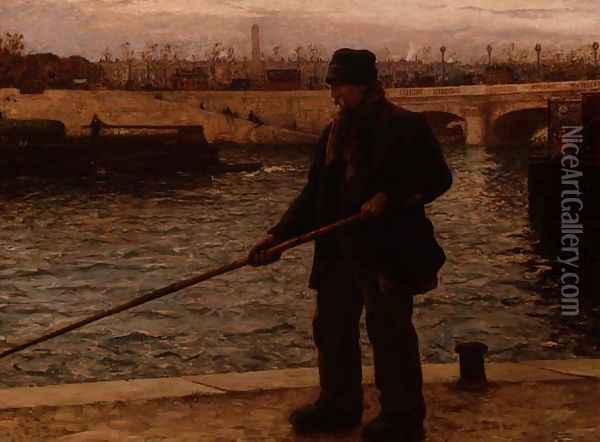 On the Banks of the Seine Oil Painting - Henri Guinier
