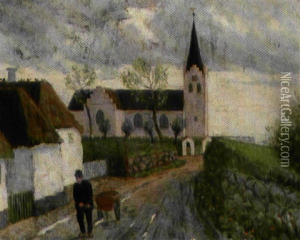 Svanninge Kirke Oil Painting - Peter Marius Hansen