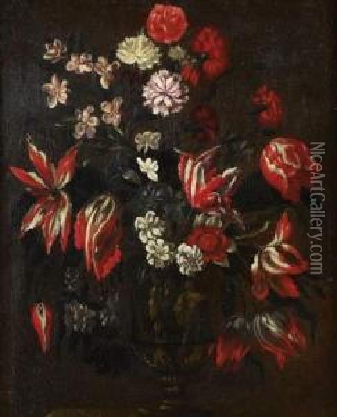 Vase De Fleurs Oil Painting - Andrea Scaccati