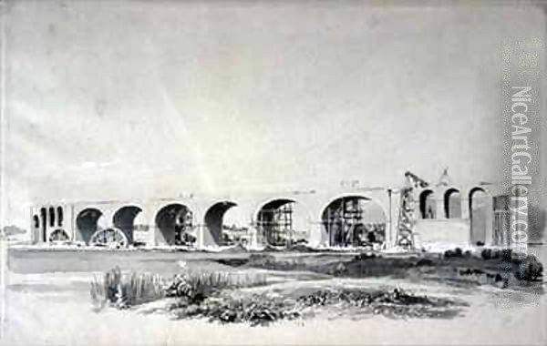 Wolverton Viaduct Oil Painting - John Cooke Bourne