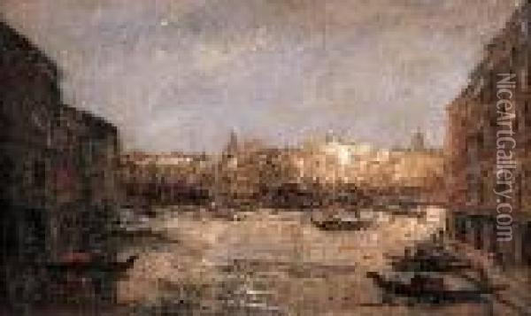 Vue De Venise Oil Painting - Jacques-Edouard Dufeu