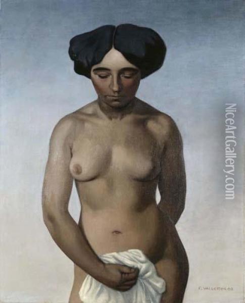 Torse De Femme. 1908. Oil Painting - Felix Edouard Vallotton