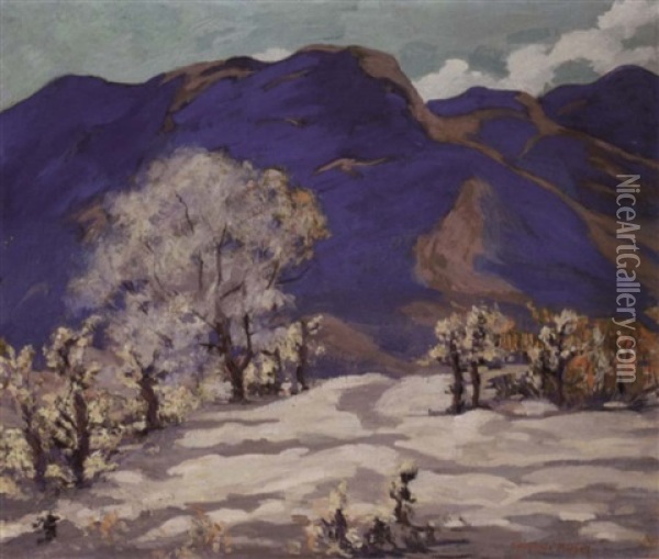 Near Palm Canyon Oil Painting - Mary Deneale Morgan