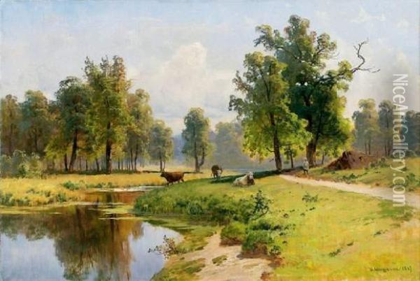 Le Vacher Oil Painting - Ivan Shishkin