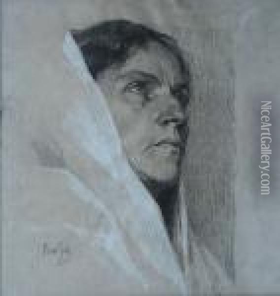 Portret Zeny Oil Painting - Alphonse Maria Mucha