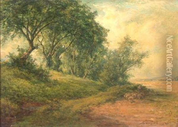 At Ceres, Fifeshire Oil Painting - Pollok Sinclair Nisbet