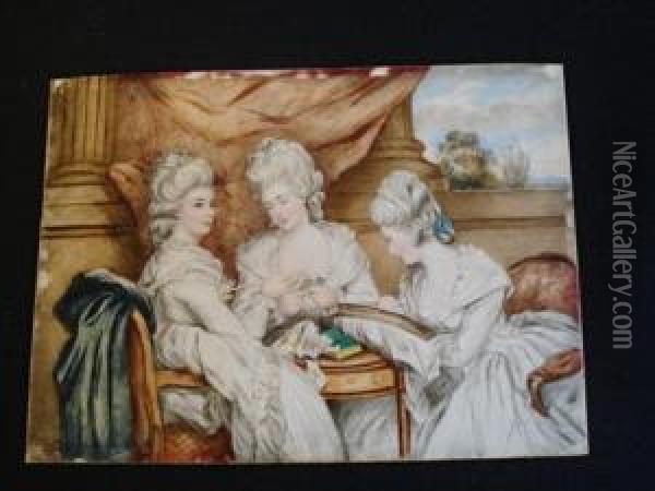 The Ladies Waldegrave Oil Painting - Sir Joshua Reynolds