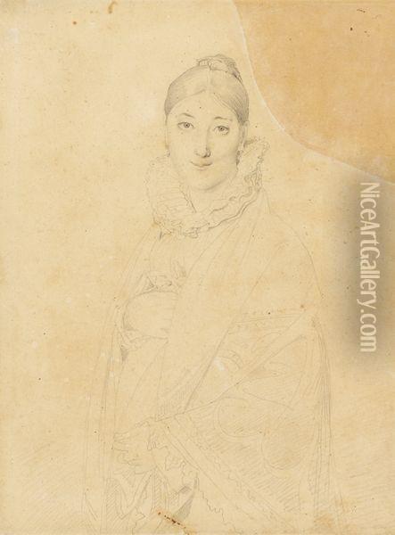 Portrait De Madame Chauvin Oil Painting - Jean Auguste Dominique Ingres