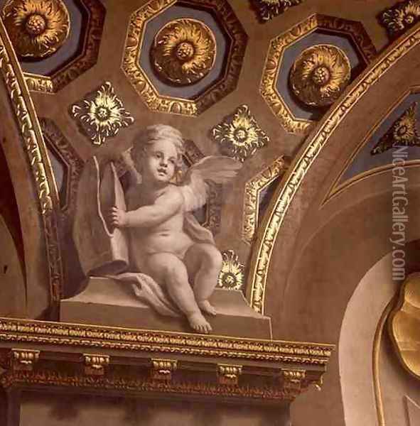 A putto on the Chapel wall Oil Painting - Sir James Thornhill