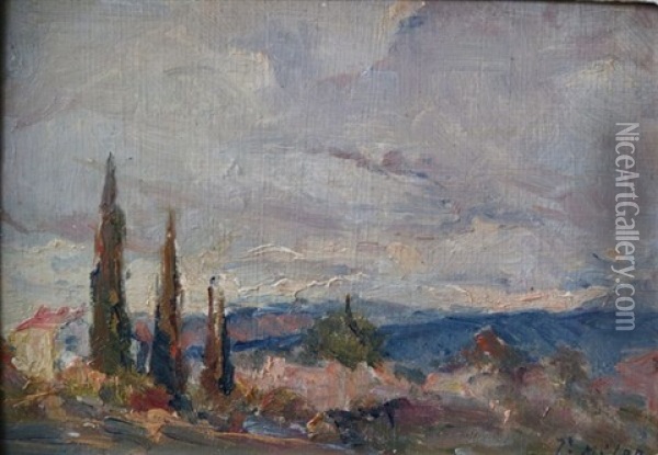 Paysage Aixois Oil Painting - Joseph Milon