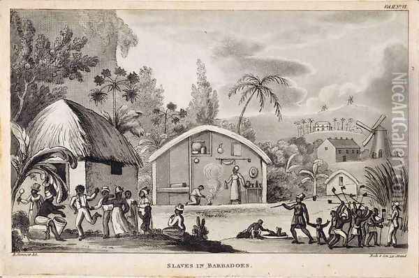 Slaves in Barbadoes, London, c.1800 Oil Painting - Ralph Stennett