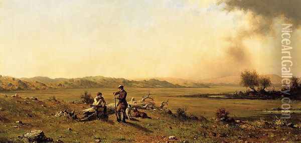 Hunters Resting Oil Painting - Martin Johnson Heade
