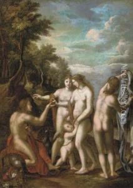 The Judgement Of Paris Oil Painting - Johann Rottenhammer