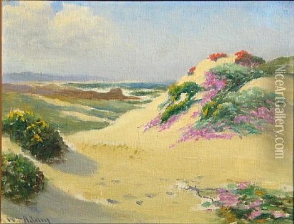 Flowering Sand Dunes Oil Painting - William C. Adam