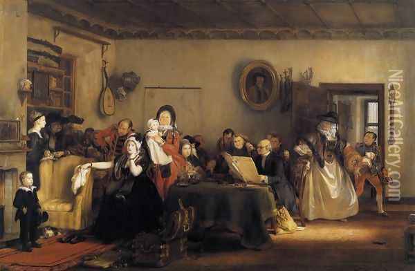 Reading the Will 1820 Oil Painting - Sir David Wilkie