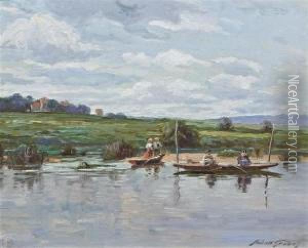 French Fishermen Oil Painting - Abbott Fuller Graves