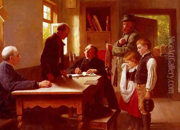 Ver Den Richter (The Judge) Oil Painting - Fritz Sonderland