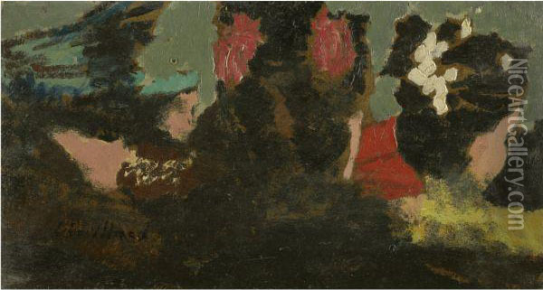 Au Theatre De L'oeuvre Oil Painting - Jean-Edouard Vuillard