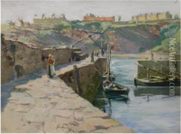 Crail Harbour Oil Painting - John Smellie