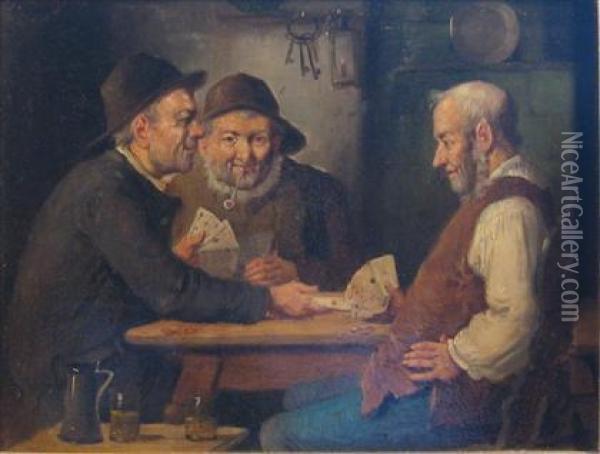 Pair Of Tavern Scenes Oil Painting - Carl Siegfried Stoitzner