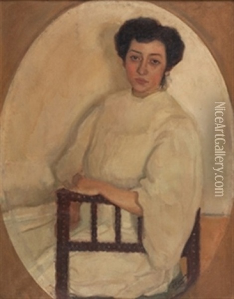 Retrato De Amalia Frances Oil Painting - Francisco Posada