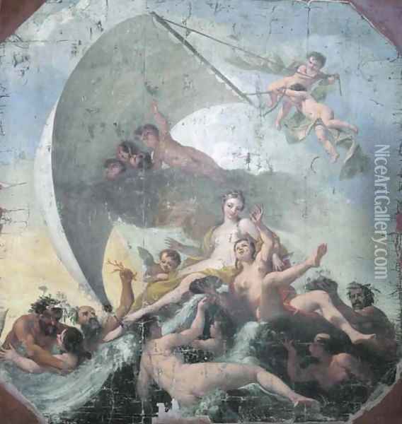 The Triumph of Galatea Oil Painting - Antonio Bellucci