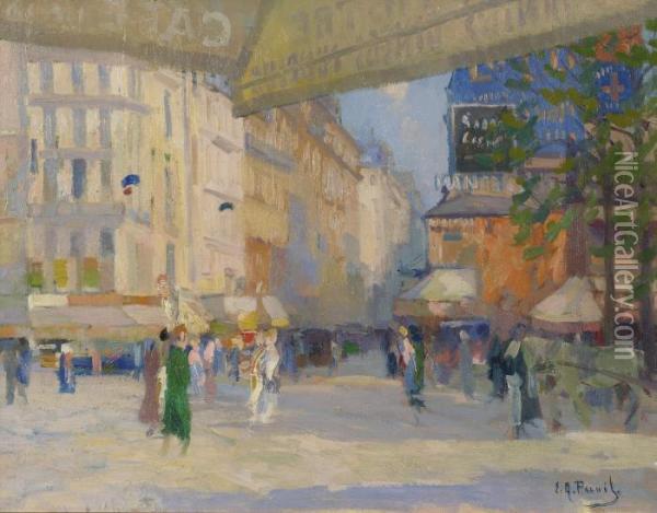 Rue De Paris Oil Painting - Elie Anatole Pavil