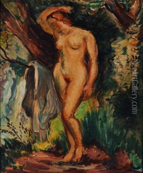 Femme Nue Debout Dans Un Paysage Oil Painting - Emile-Othon Friesz