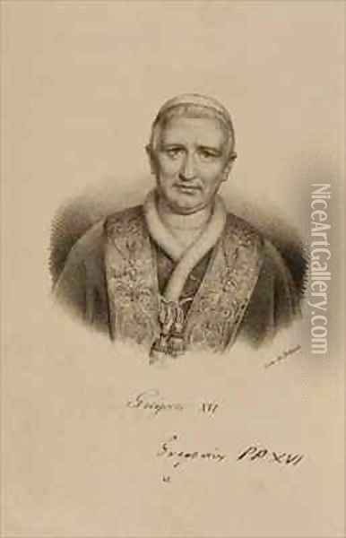 Pope Gregory XVI 1761-1846 Oil Painting - Francois Seraphin Delpech
