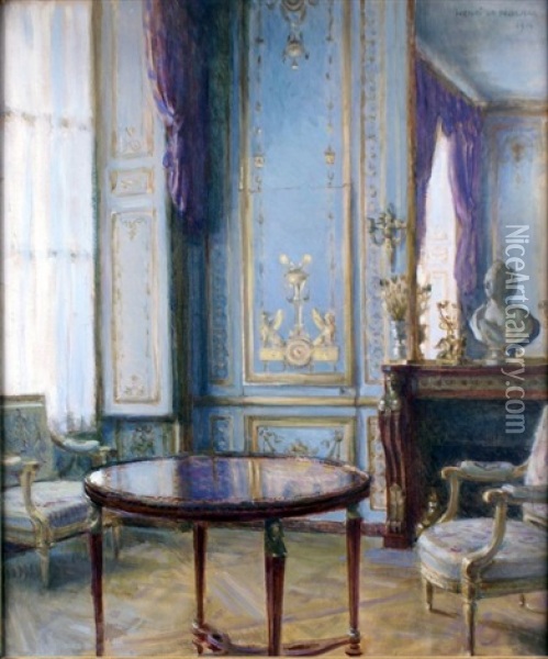 Le Salon De La Reine Au Chateau De Versailles Oil Painting - Henri Girault De Nolhac