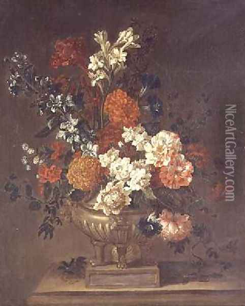 Still life mixed flowers Oil Painting - Jean-Baptiste Monnoyer
