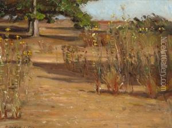 A Path Through The Wildflowers Oil Painting - George Gardner Simons