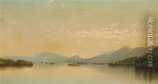 Distant Mountains Oil Painting - Nelson Augustus Moore