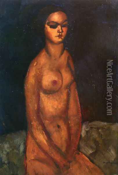 Seated Nude III Oil Painting - Amedeo Modigliani