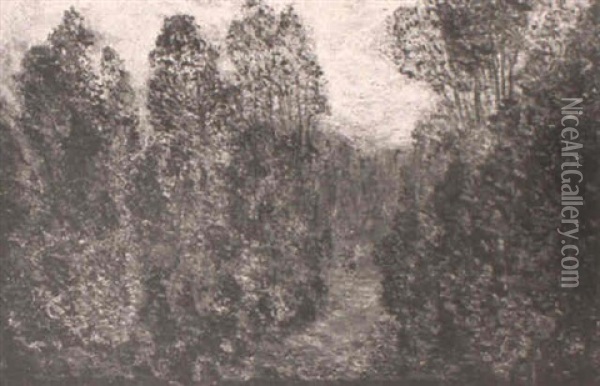 Fall Forest Scene Oil Painting - John Joseph Enneking