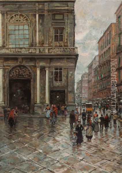 Palazzo Doria D'angri Oil Painting - Attilio Pratella