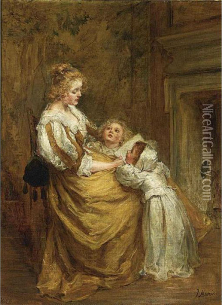 Motherly Love Oil Painting - Jacob Henricus Maris