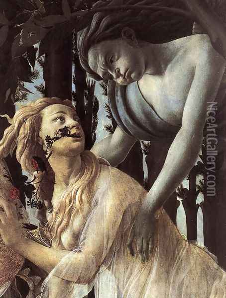 Primavera (detail 4) c. 1482 Oil Painting - Sandro Botticelli