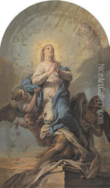 L'assomption De La Vierge Oil Painting - Carle van Loo