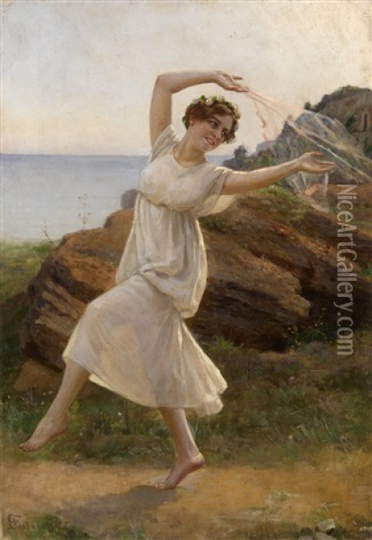 Antique Dance Oil Painting - Nikolai Kornilievich Bodarevsky