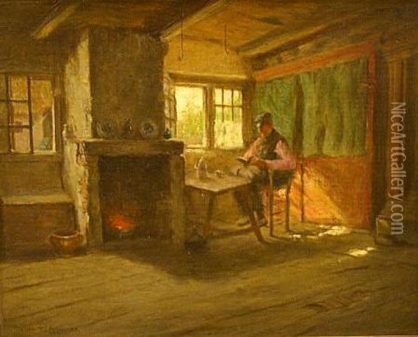 Dutch Interior Oil Painting - Addison Thomas Millar