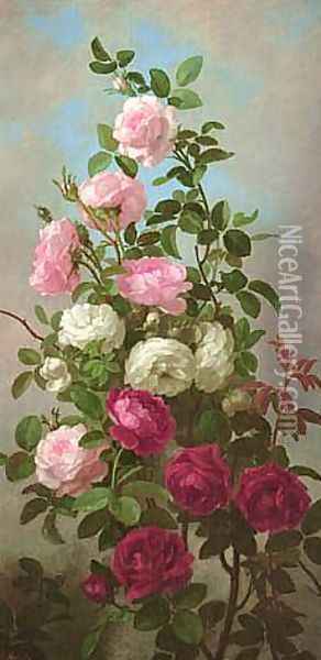 Wild Roses Oil Painting - Anna Eliza Hardy