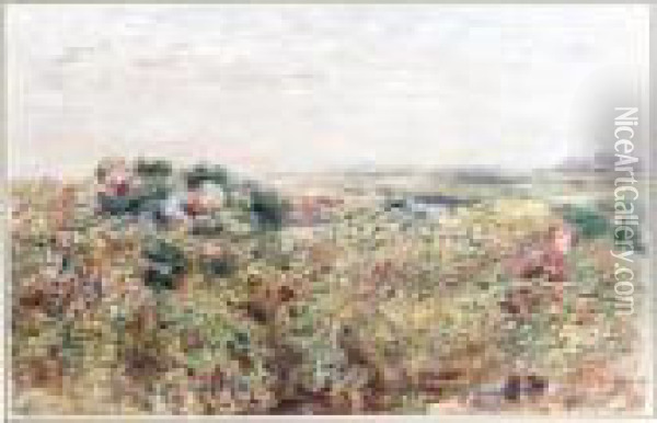 Gatherering Brambles Oil Painting - William McTaggart