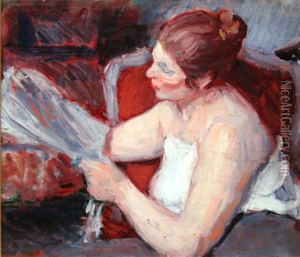 The Model Reading Oil Painting - Roderic O'Conor