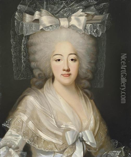 Portrait Of Marie Josephine Of Savoy Oil Painting - Alphonse Alexandre Arson
