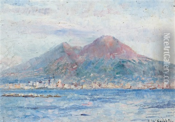 Mount Vesuvius, Naples Oil Painting - Frederick McCubbin
