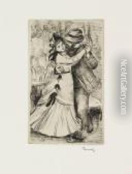 La Danse A La Campagne, 
2e Planche Oil Painting - Pierre Auguste Renoir
