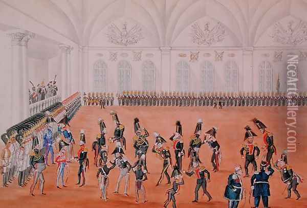 Guard Parade, 1820s Oil Painting - Anonymous Artist